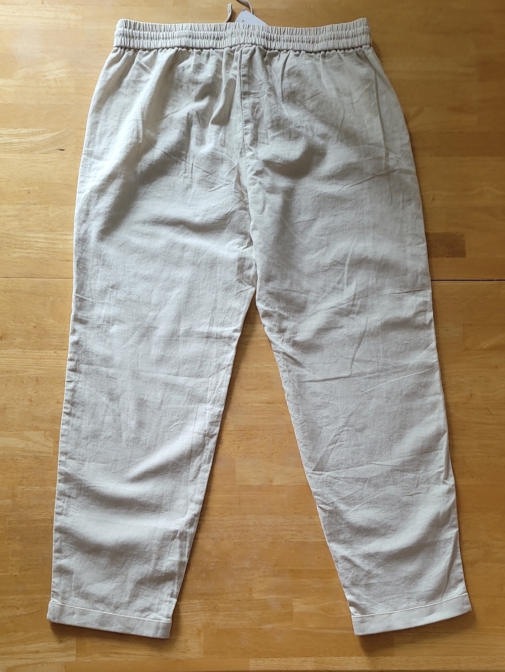 J. Crew Linen Cotton Blend Pull-on Drawstring Cropped Pants - Picture 3 of 11